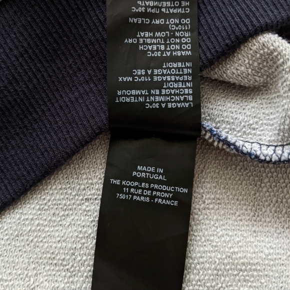 The Kooples X Sport Blue Camouflage Crew Sweatshirt | Size L - Picture 13 of 16